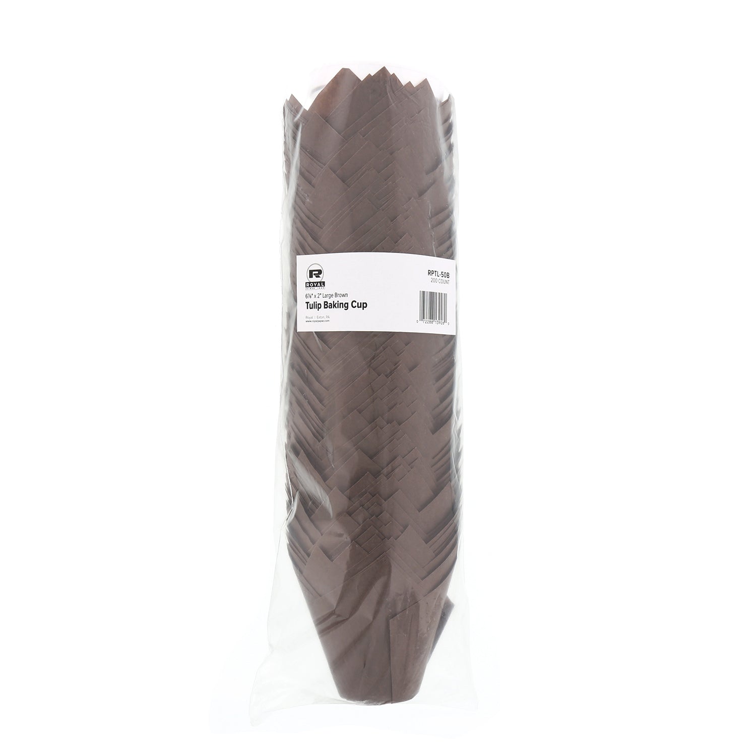 Large Brown Tulip Style Baking Cup Closeup