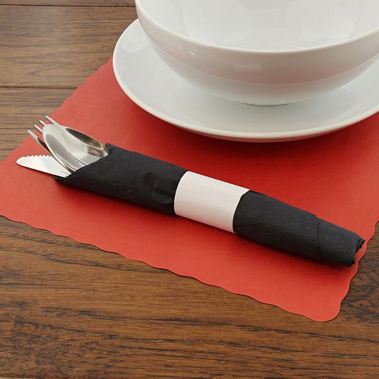 Red Placemat 9.25" x 13.25" with Place Setting