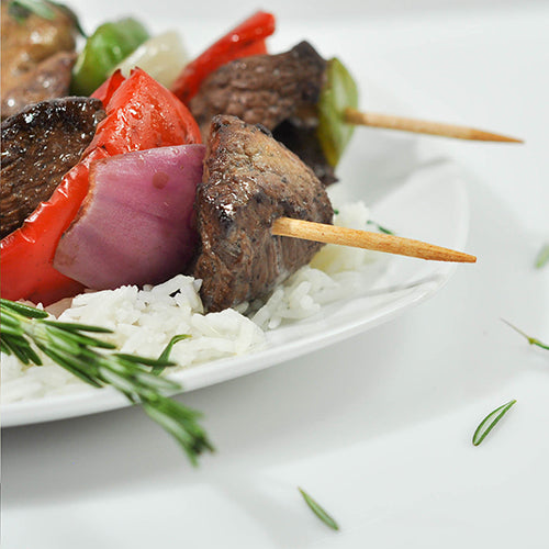 10" Wood Skewers with Steak
