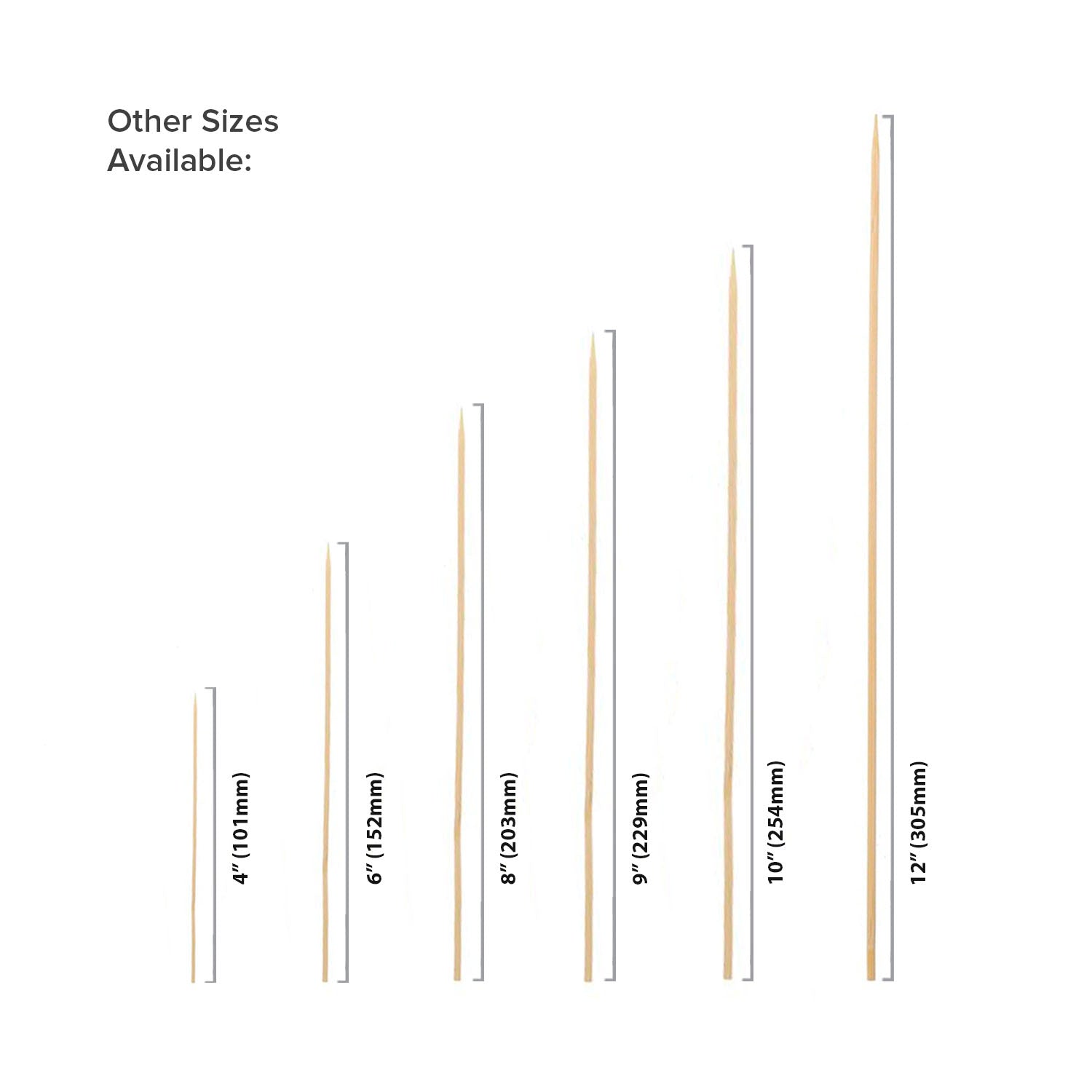 Bamboo Skewer Size Options