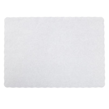 9.5" x 13.5" Stirling White Scalloped Placemat