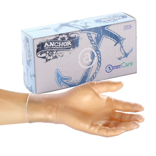 AmerCareRoyal Back of the House/Gloves/Vinyl Gloves Small Lightly-Powdered Vinyl Anchor Gloves (S-XL), Case of 1,000