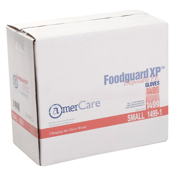 AmerCareRoyal Back of the House/Gloves/Poly Gloves Powder-Free Poly Foodguard Embossed HDPE Gloves (S-XL), Case of 2,000