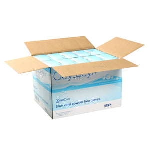 AmerCareRoyal Back of the House/Gloves/Vinyl Gloves Powder-Free Vinyl Odyssey Blue Gloves (S-XXL), Case of 1,000 (XXL: 900)