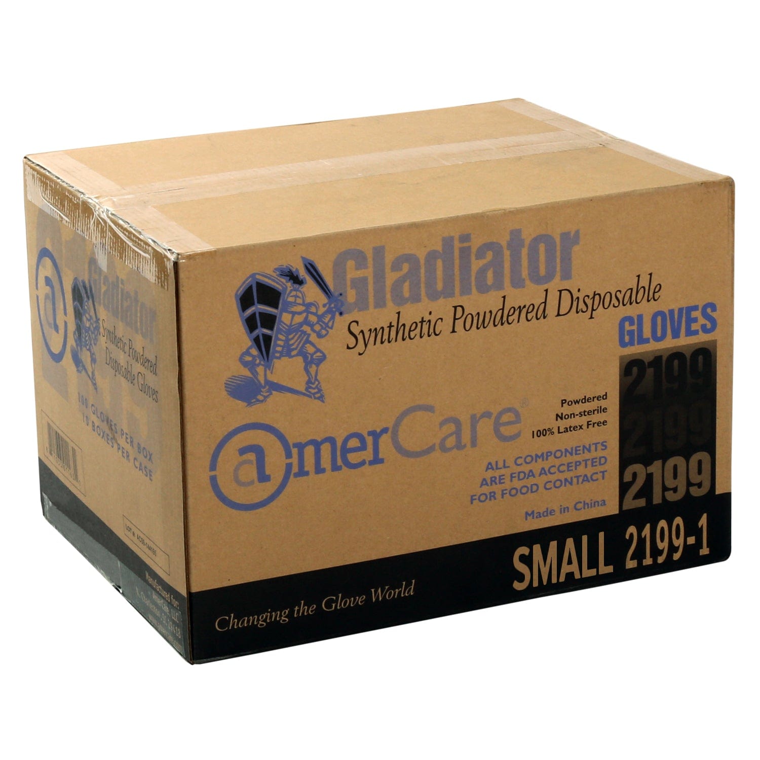 AmerCareRoyal Back of the House/Gloves/Vinyl Gloves Lightly-Powdered Synthetic Gladiator Gloves, Case of 1,000