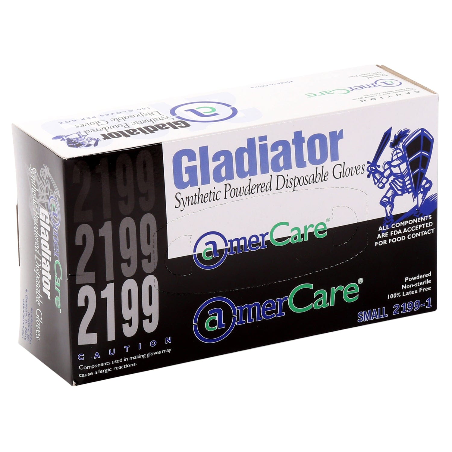 AmerCareRoyal Back of the House/Gloves/Vinyl Gloves Lightly-Powdered Synthetic Gladiator Gloves, Case of 1,000