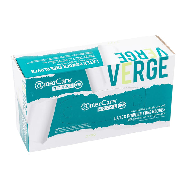 AmerCareRoyal Back of the House/Gloves/Latex Gloves Powder-Free Latex Verge Gloves (S-XL), Case of 1,000