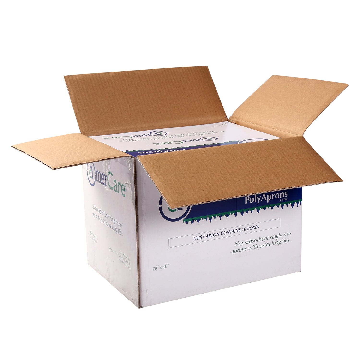 AmerCareRoyal Janitorial, Safety & Industrial/Protective Wear/Aprons 28" x 46" Poly White Heavy Weight Aprons, Case of 500
