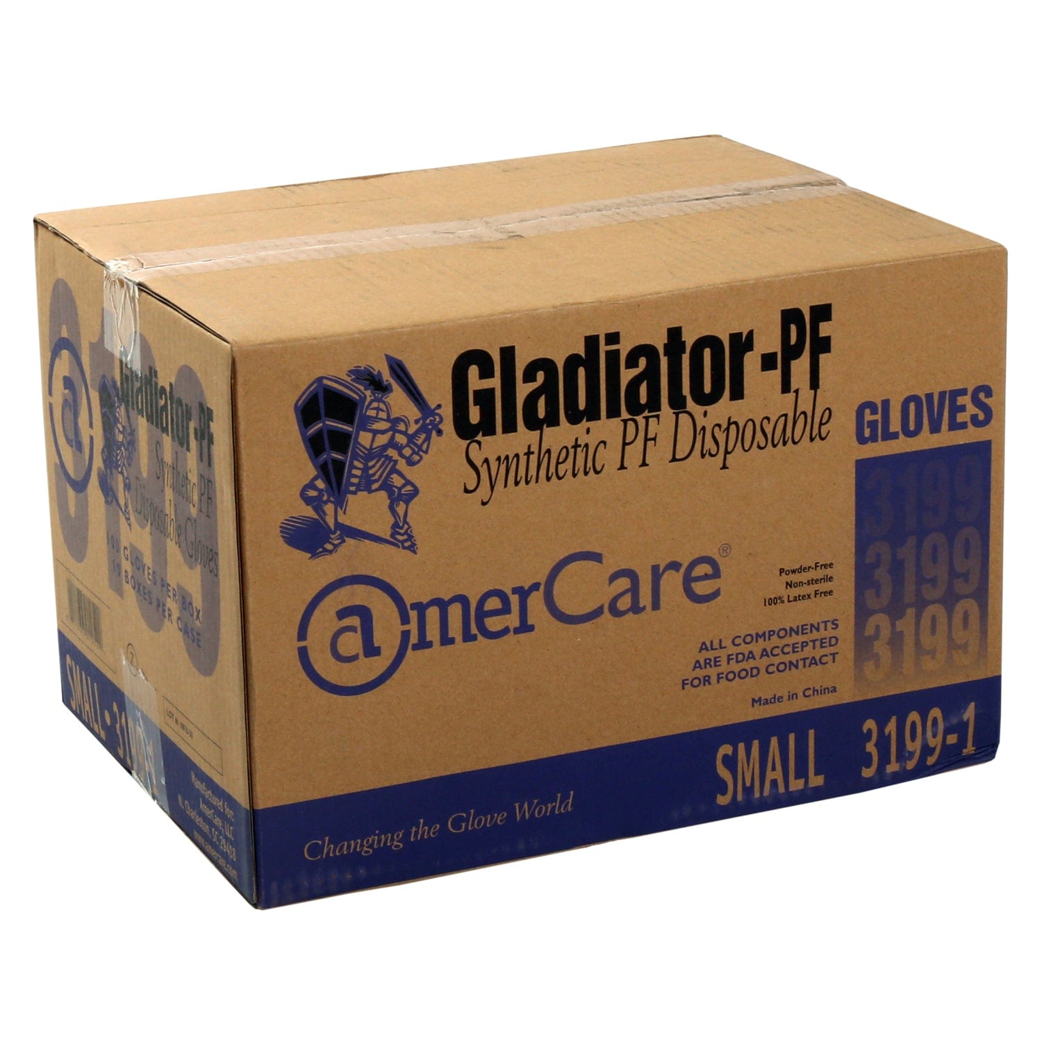AmerCareRoyal Back of the House/Gloves/Vinyl Gloves Powder-Free Synthetic Gladiator Gloves (S-XL), Case of 1,000