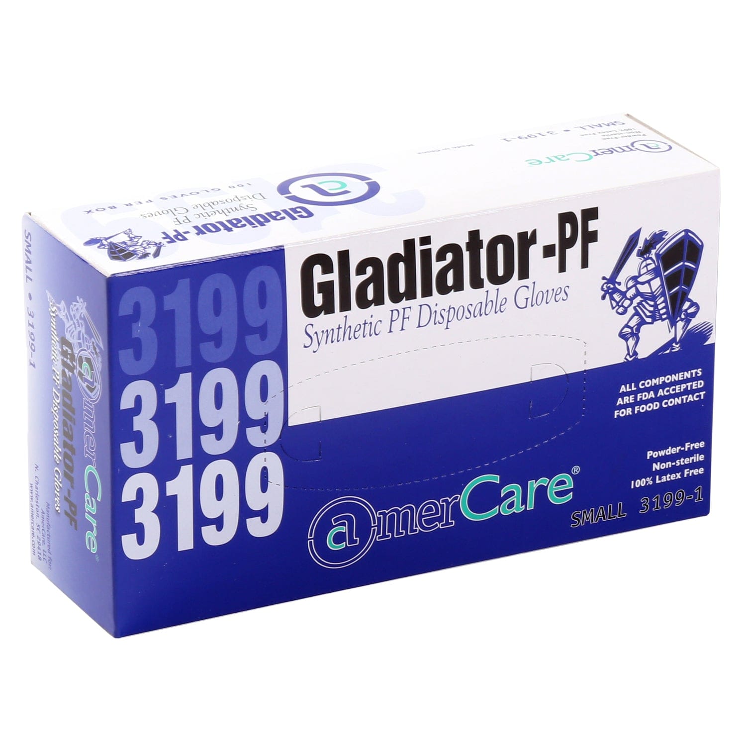 AmerCareRoyal Back of the House/Gloves/Vinyl Gloves Powder-Free Synthetic Gladiator Gloves (S-XL), Case of 1,000