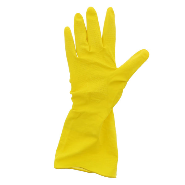 AmerCareRoyal Back of the House/Gloves/Latex Gloves Powder-Free Latex Household Neptune Yellow Flock Lined Gloves (S-XL), Case of 240