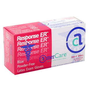 AmerCareRoyal Back of the House/Gloves/Latex Gloves Exam Grade Powder-Free Latex Response ER Gloves (S-XXL), Case of 500