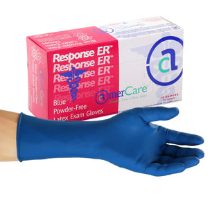 AmerCareRoyal Back of the House/Gloves/Latex Gloves Small Exam Grade Powder-Free Latex Response ER Gloves (S-XXL), Case of 500