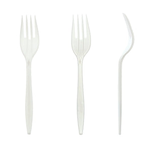 AmerCareRoyal Take-Out/Dine-In/Disposable Cutlery And Utensils/Disposable Cutlery/Disposable Forks Medium Weight White Polypropylene Forks, Case of 1,000