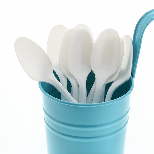 AmerCareRoyal Take-Out/Dine-In/Disposable Cutlery And Utensils/Disposable Cutlery/Disposable Spoons Medium Weight White Polypropylene Teaspoons, Case of 1,000