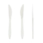 AmerCareRoyal Take-Out/Dine-In/Disposable Cutlery And Utensils/Disposable Cutlery/Disposable Knives Medium Weight White Polypropylene Knives, Case of 1,000