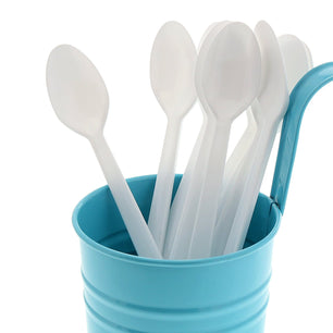 AmerCareRoyal Take-Out/Dine-In/Disposable Cutlery And Utensils/Disposable Utensils White Polystyrene Soda Spoons, Case of 1,000