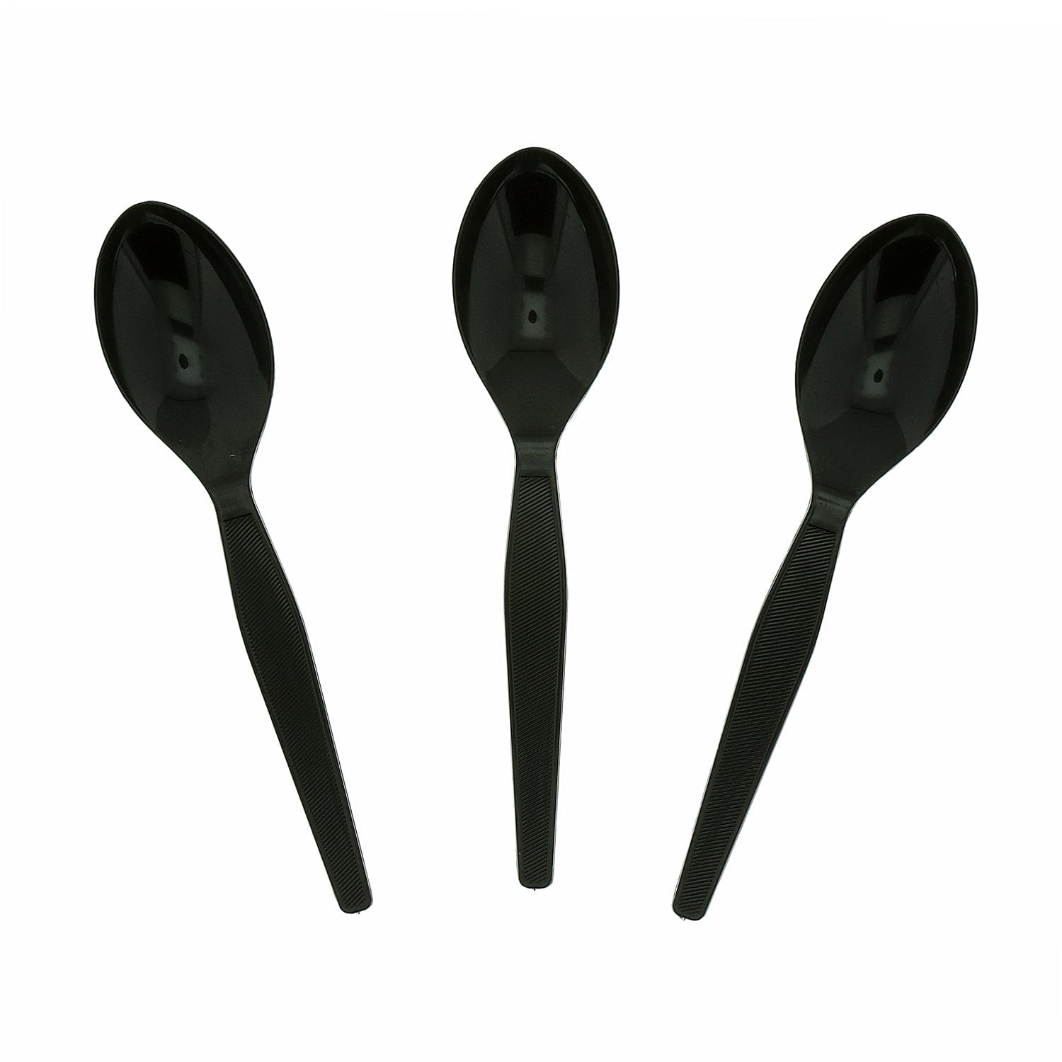 AmerCareRoyal Take-Out/Dine-In/Disposable Cutlery And Utensils/Disposable Cutlery/Disposable Spoons Medium Heavy Black Polystyrene Teaspoons, Case of 1,000