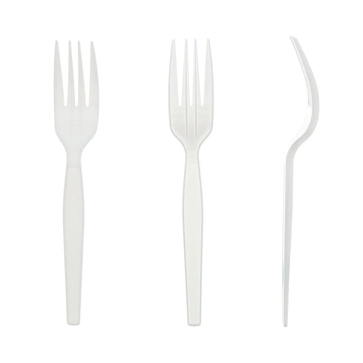 S1308W - Medium Heavy White Polystyrene Forks Sample, for Customer Ser ...
