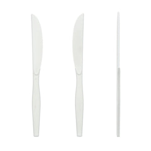 AmerCareRoyal Take-Out/Dine-In/Disposable Cutlery And Utensils/Disposable Cutlery/Disposable Knives Medium Heavy White Polystyrene Knives, Case of 1,000
