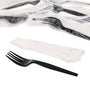 AmerCareRoyal Take-Out/Dine-In/Disposable Cutlery And Utensils/Disposable Cutlery/Disposable Cutlery Kits Case of 1,000 2 Piece Kit Black Medium Heavy Weight Fork-13