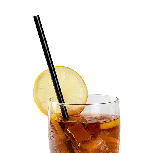 AmerCareRoyal Take-Out/Dine-In/Disposable Beverage Supplies/Straws 10.25" Giant Black Paper Wrapped Straws, Case of 1,200