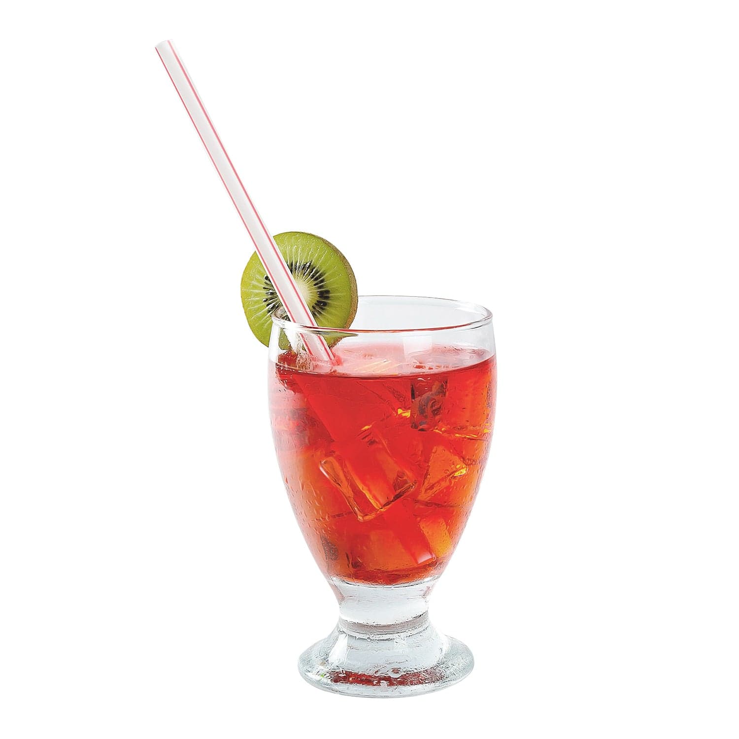 AmerCareRoyal Take-Out/Dine-In/Disposable Beverage Supplies/Straws 7.75" Giant White with Red Stripes Paper Wrapped Straws, Case of 7,200