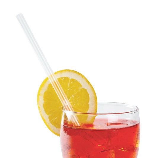 AmerCareRoyal Take-Out/Dine-In/Disposable Beverage Supplies/Straws 7.75" Giant Clear Paper Wrapped Straws, Case of 7,200