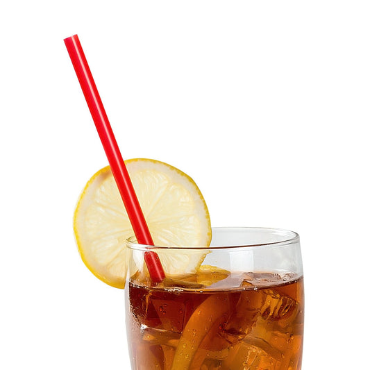 AmerCareRoyal Take-Out/Dine-In/Disposable Beverage Supplies/Straws Case of 1,200 10.25" Giant Red Paper Wrapped Straws, Case of 1,200 or Pallet (72 Cases)