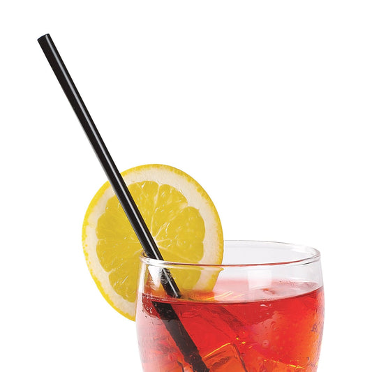 AmerCareRoyal Take-Out/Dine-In/Disposable Beverage Supplies/Straws 7.75" Jumbo Black Paper Wrapped Straws, Case of 5,000