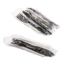 AmerCareRoyal Take-Out/Dine-In/Disposable Cutlery And Utensils/Disposable Cutlery/Disposable Cutlery Kits 3 Piece Kit Black Heavy Weight Fork-Knife-13