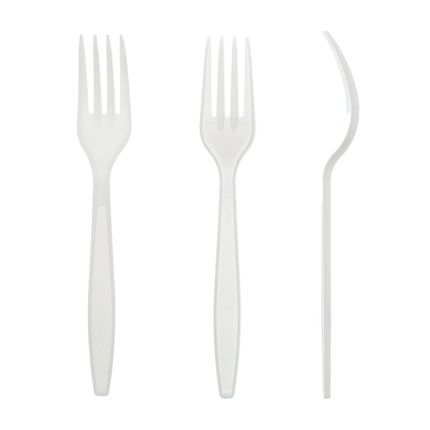 AmerCareRoyal Take-Out/Dine-In/Disposable Cutlery And Utensils/Disposable Cutlery/Disposable Forks Heavy White Retail Boxed Polystyrene Forks, Case of 1,000