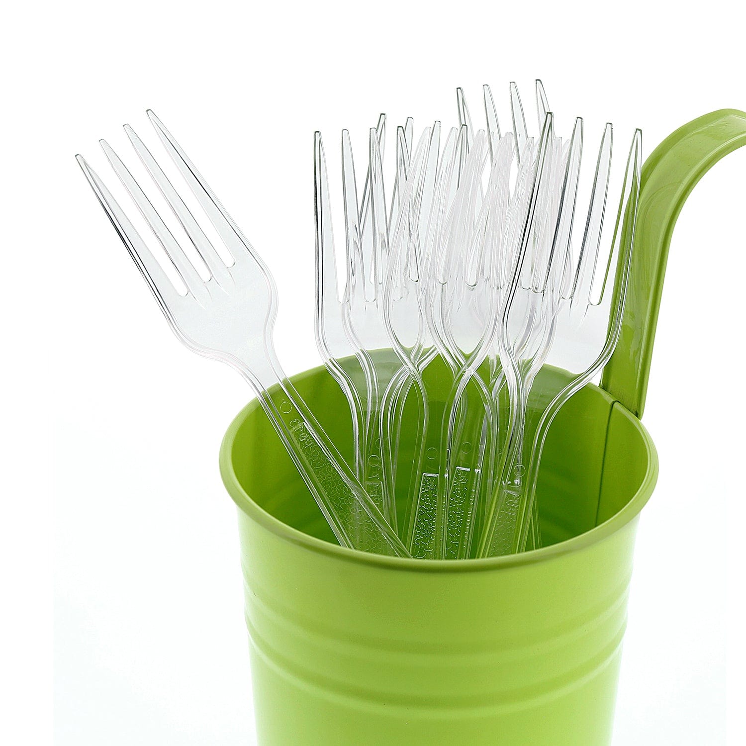 AmerCareRoyal Take-Out/Dine-In/Disposable Cutlery And Utensils/Disposable Cutlery/Disposable Forks Heavy Clear Retail Boxed Polystyrene Forks, Case of 1,000
