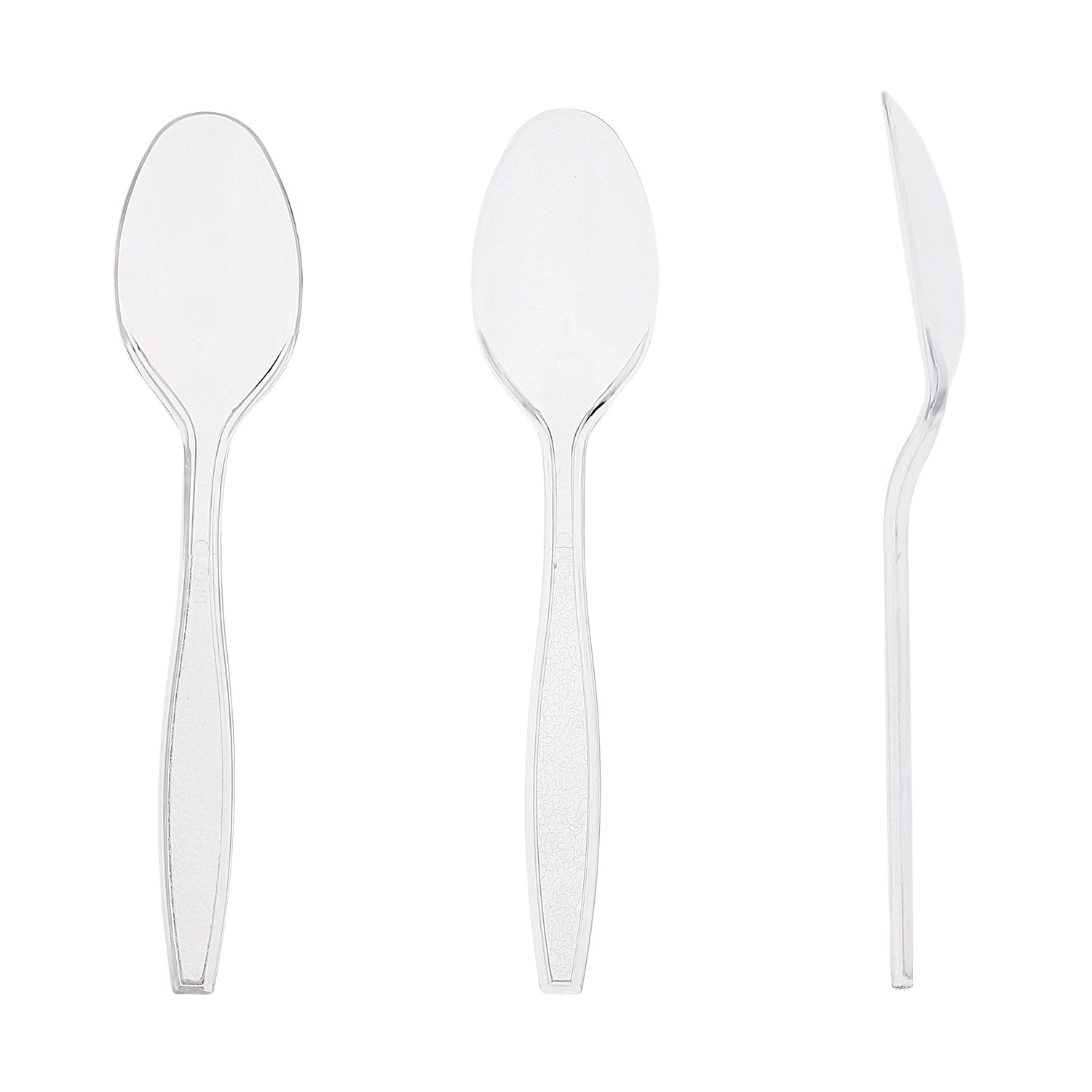 AmerCareRoyal Take-Out/Dine-In/Disposable Cutlery And Utensils/Disposable Cutlery/Disposable Spoons Heavy Clear Retail Boxed Polystyrene Teaspoons, Case of 1,000