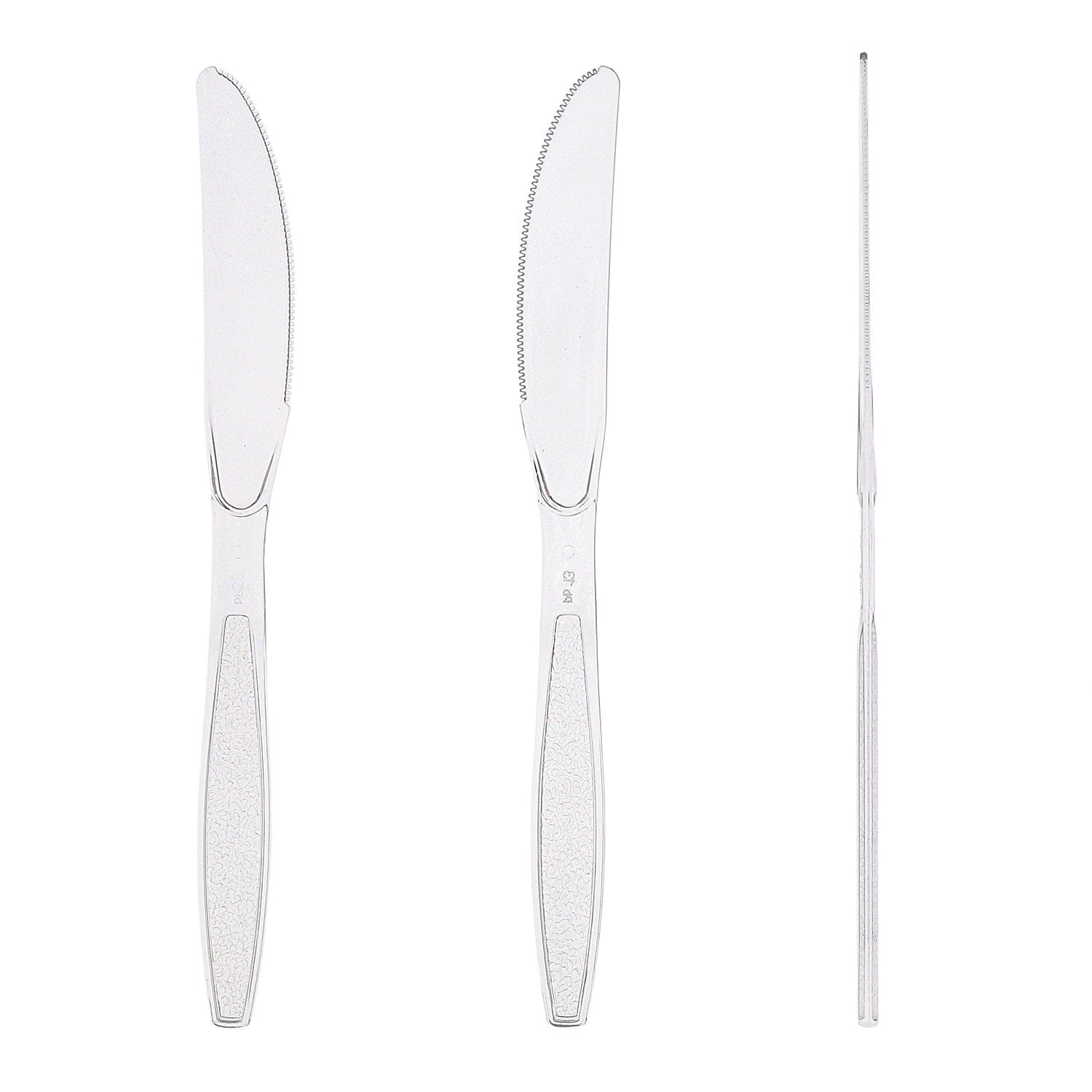 AmerCareRoyal Take-Out/Dine-In/Disposable Cutlery And Utensils/Disposable Cutlery/Disposable Knives Heavy Clear Retail Boxed Polystyrene Knives, Case of 1,000
