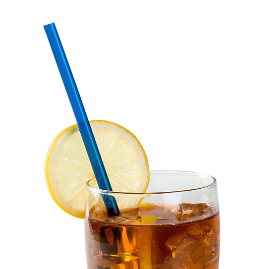 AmerCareRoyal Take-Out/Dine-In/Disposable Beverage Supplies/Straws 10.25" Giant Paper Wrapped Blue Straws, Case of 1,200