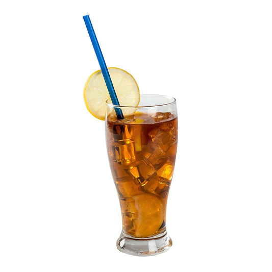 AmerCareRoyal Take-Out/Dine-In/Disposable Beverage Supplies/Straws 10.25" Giant Paper Wrapped Blue Straws, Case of 1,200