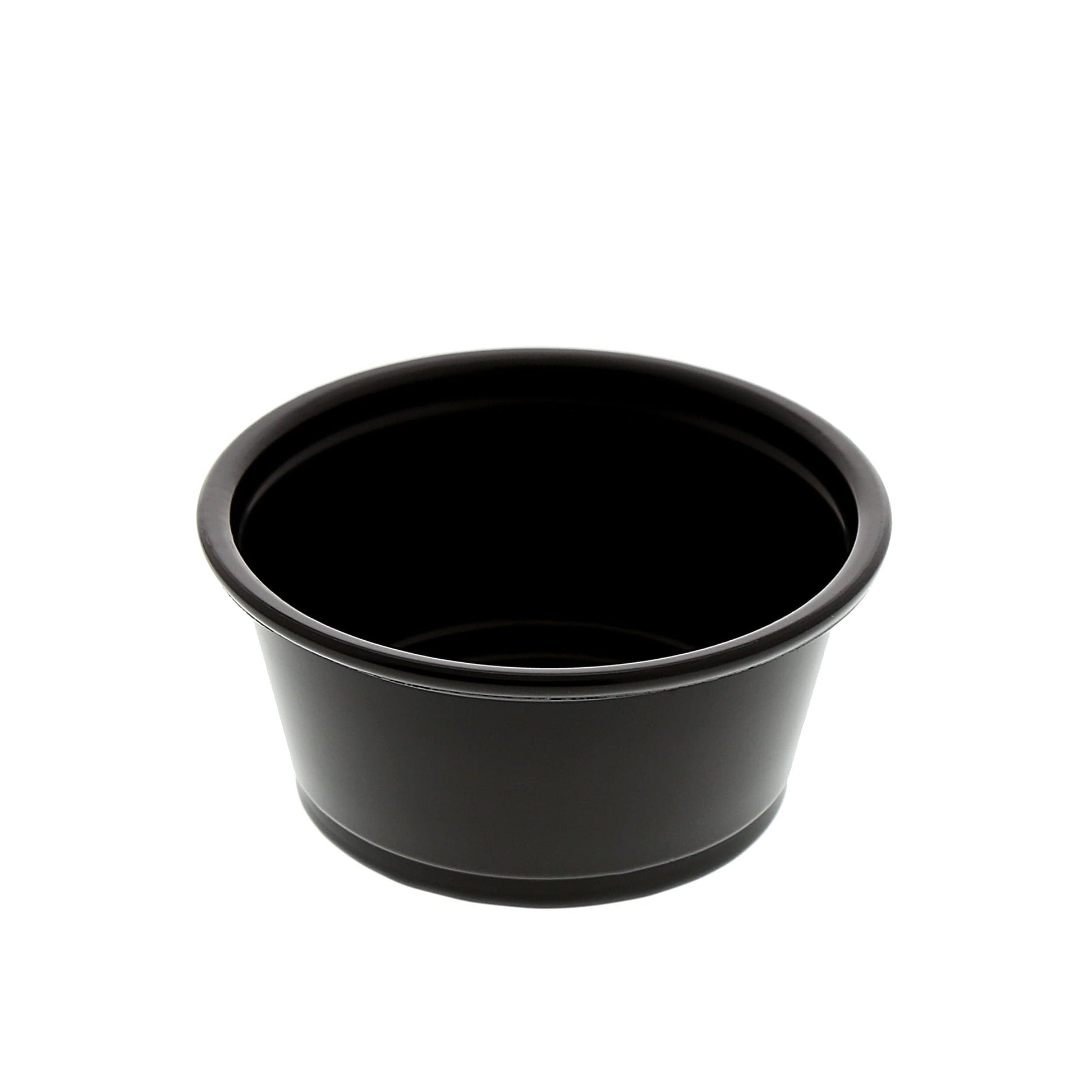 AmerCareRoyal Take-Out/Dine-In/Take-Out Containers/Portion Cups And Lids 2 oz. Poly Black Portion Cups, Case of 2,500