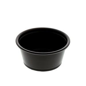 AmerCareRoyal Take-Out/Dine-In/Take-Out Containers/Portion Cups And Lids 2 oz. Poly Black Portion Cups, Case of 2,500