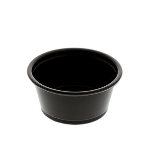 AmerCareRoyal Take-Out/Dine-In/Take-Out Containers/Portion Cups And Lids 2 oz. Poly Black Portion Cups, Case of 2,500