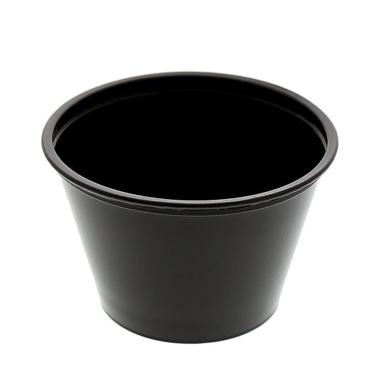 AmerCareRoyal Take-Out/Dine-In/Take-Out Containers/Portion Cups And Lids 4 oz. Poly Black Portion Cups, Case of 2,500