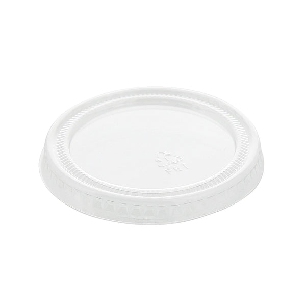 AmerCareRoyal Take-Out/Dine-In/Take-Out Containers/Portion Cups And Lids 1.5-2.5 oz. PET Clear Portion Cup Lids, Case of 2,500