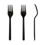 AmerCareRoyal Take-Out/Dine-In/Disposable Cutlery And Utensils/Disposable Cutlery/Disposable Forks Medium Heavy Weight Black Polypropylene Forks, Case of 1,000