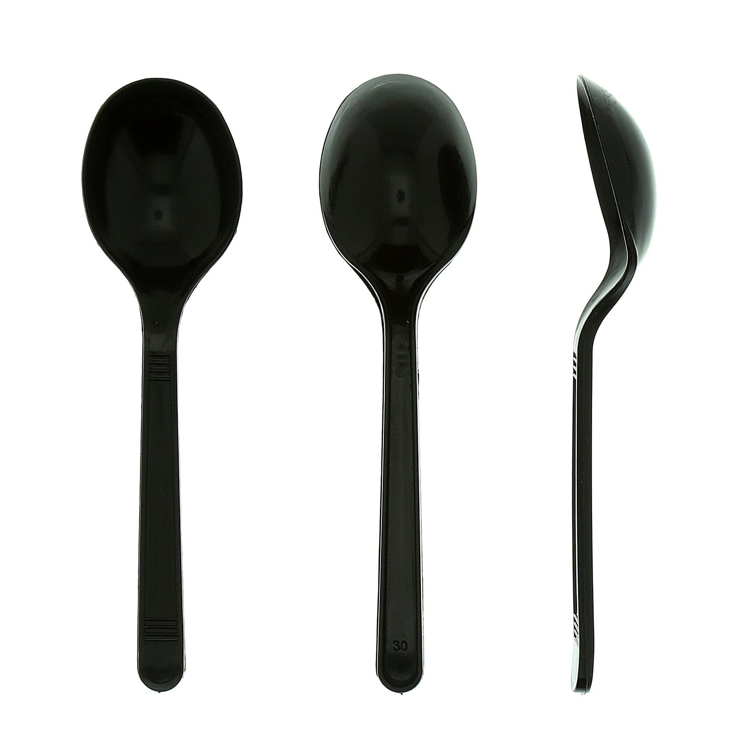 AmerCareRoyal Take-Out/Dine-In/Disposable Cutlery And Utensils/Disposable Cutlery/Disposable Spoons Medium Heavy Weight Black Polypropylene Soup Spoons, Case of 1,000
