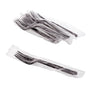AmerCareRoyal Take-Out/Dine-In/Disposable Cutlery and Utensils/Cutlery/Forks Heavy Weight Black Polypropylene Individually Wrapped Forks, Case of 1,000