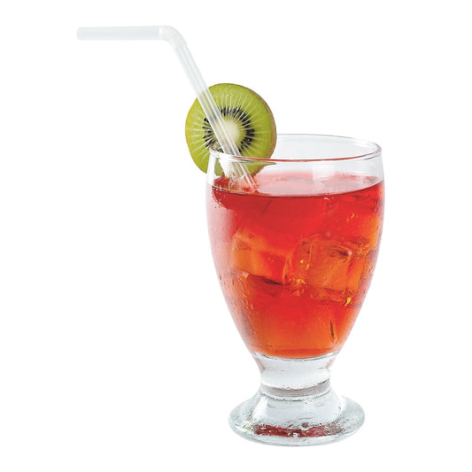 AmerCareRoyal Take-Out/Dine-In/Disposable Beverage Supplies/Straws 7-5/8" Jumbo Flex Clear Paper Wrapped Straws, Case of 9,600