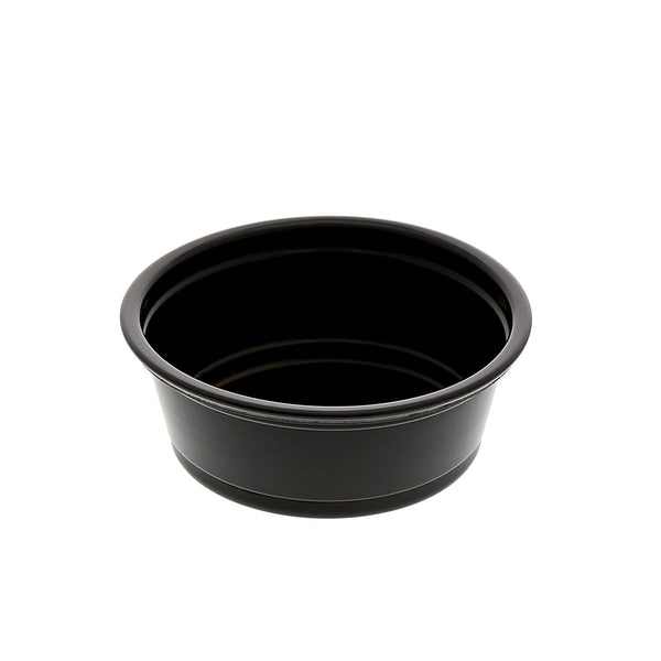 5 oz Square Black Plastic Cafe Cup - 2 1/2 x 2 1/2 x 2 1/2 - 100 count  box