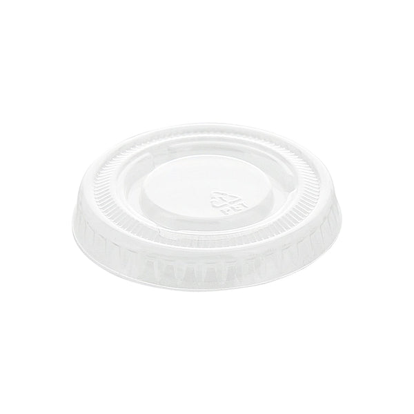 AmerCareRoyal Take-Out/Dine-In/Take-Out Containers/Portion Cups And Lids 1 oz. PET Clear Portion Cup Lids, Case of 2,500