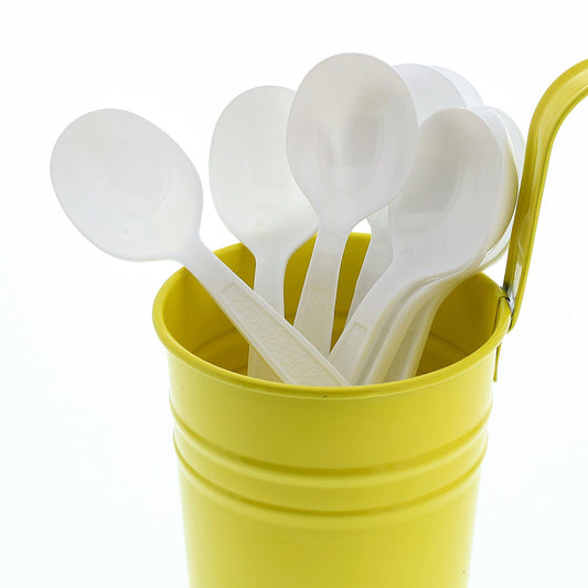 AmerCareRoyal Take-Out/Dine-In/Disposable Cutlery And Utensils/Disposable Cutlery/Disposable Spoons Heavy White Polystyrene Soup Spoons, Case of 1,000