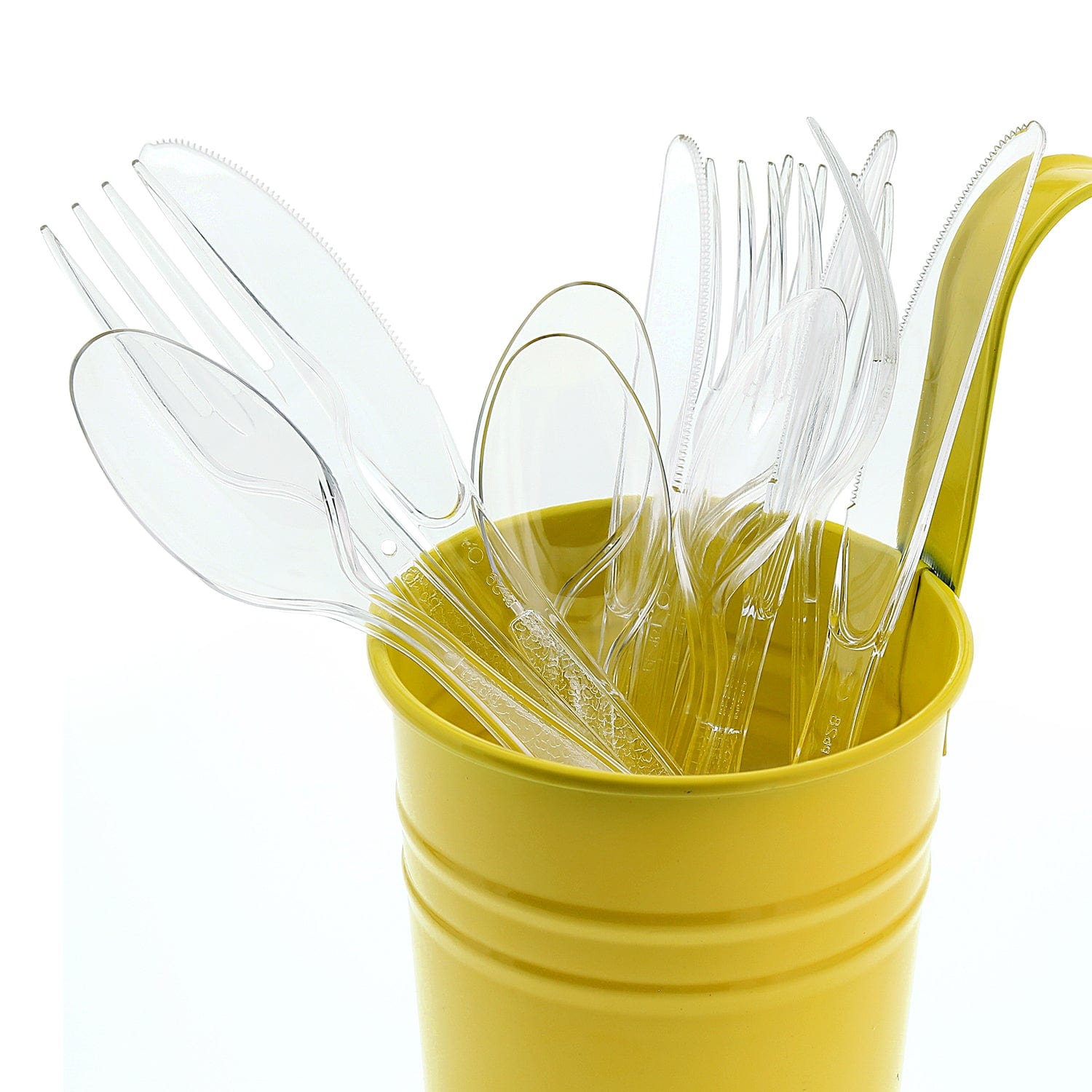 AmerCareRoyal Take-Out/Dine-In/Disposable Cutlery And Utensils/Disposable Cutlery/Disposable Cutlery Kits Heavy Clear Polystyrene Forks-Spoons-Knives, Case of 1,440
